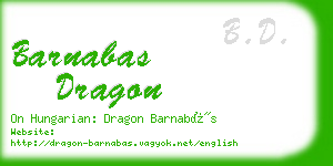 barnabas dragon business card